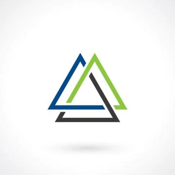 Triangular shape abstract icon Stock Illustration
