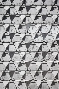 Triangular shape bricks wall background. 스톡 사진