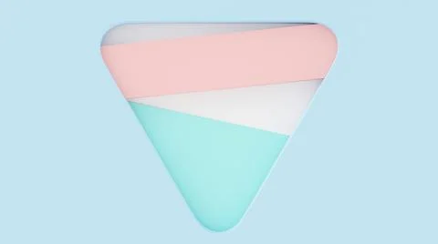 Triangular shape channel in blue area. Stock Photos