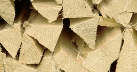 The triangular shape of the edge of the firewood Stock Footage 39161190