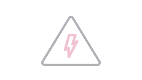 A triangular shape featuring a prominent lightning bolt, symbolizing power .. Stock Footage 334766134