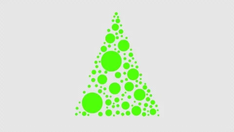 Triangular shape formed by an arrangement of growing and shrinking green ci.. Stock Footage 308706797