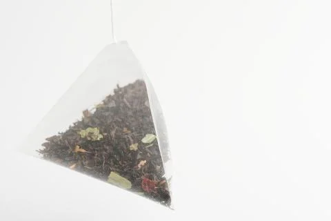 Triangular shape tea bag Foto stock