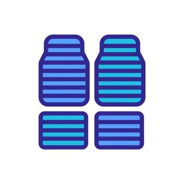 Triangular shaped textile rugs icon vector outline illustration Illustrazione stock