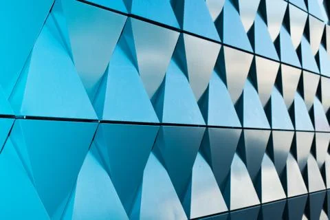 Triangular shaped wall design texture 스톡 사진