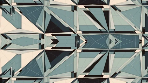 Triangular shapes abstract pattern. 3d rendering loop animation background Stock Footage 130001698