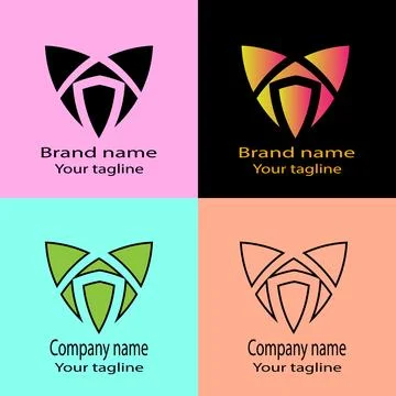Triangular Shield Logo Stock Illustration