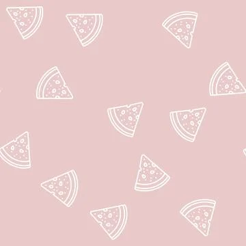 Triangular slice watermelon line seamless pattern Stockillustratie