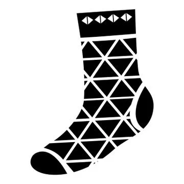 Triangular sock icon, simple style Stock Illustration
