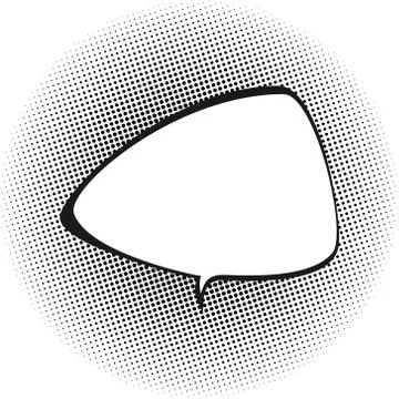 Triangular Speech Bubble on Pop Art Background 스톡 일러스트