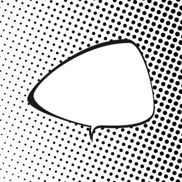 Triangular Speech Bubble ,Pop Art Stock-Illustration