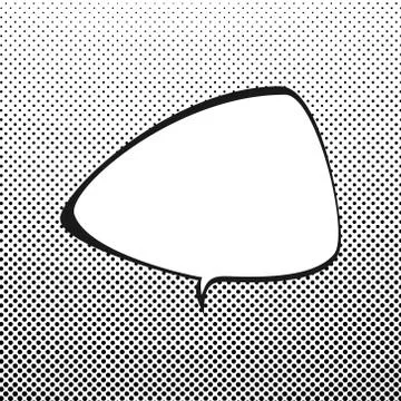 Triangular Speech Bubble on Pop Art Background Stock Illustration