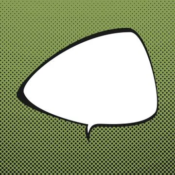 Triangular Speech Bubble ,Retro Style Stock Illustration
