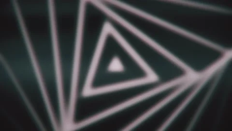 Triangular spiral on black background. Animation. Triangular pattern is repeated Stock Footage 153109251