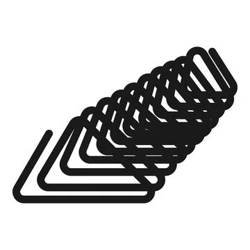 Triangular spiral icon, simple style Illustrazione stock