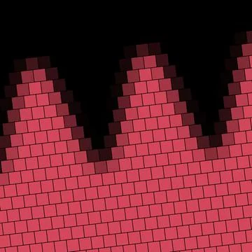 Triangular square red pattern on a black background for wallpapers Stock Illustration