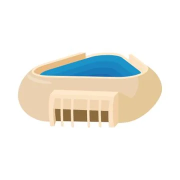 Triangular stadium icon, cartoon style Stock Illustration