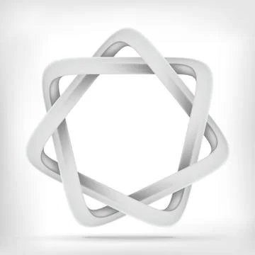 Triangular star shape infinite mobius loop Stock Illustration
