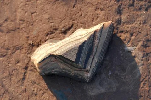 Triangular stone. Minerals. Abstract rock. Stock Photos