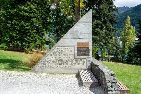 Triangular Stone Monument in Scenic Park Stock Photos
