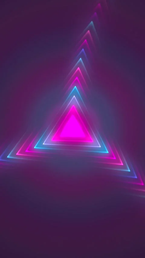 Triangular Swirling Neon Vertical Background Video stock 264028702