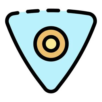 Triangular tailor button icon color outline vector Stock Illustration