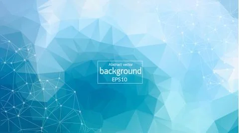 Triangular tech background with connections. Vector illustration. Illustrazione stock