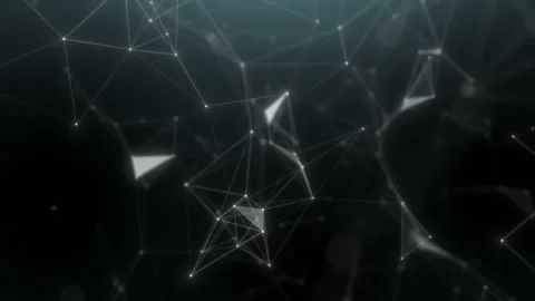 Triangular technological. Abstract network connection background. Stock Footage 115134503