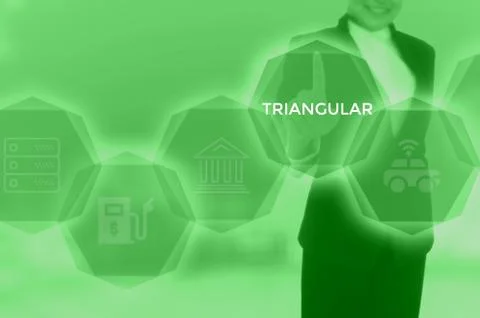 TRIANGULAR - technology and business concept 스톡 사진