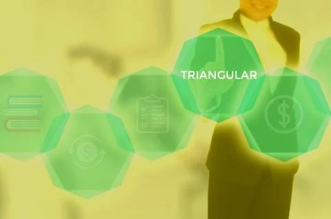 TRIANGULAR - technology and business concept Stock Photos