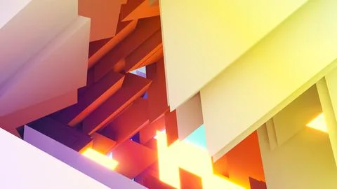 Triangular three-dimensional structure with abstract background gradient from Stock Illustration