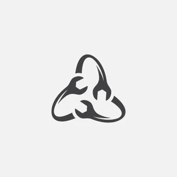 Triangular tools icon Illustrazione stock