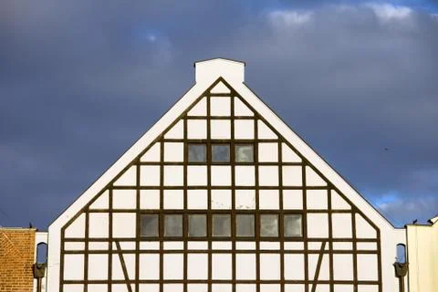 Triangular Top of a Building Fotos de archivo