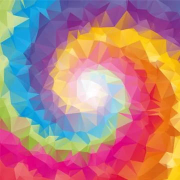 Triangular tornado color background Illustrazione stock