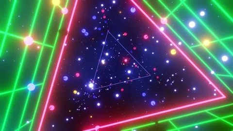 A triangular tunnel flying towards us Stock Footage 158520804