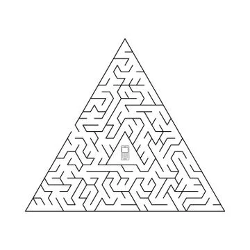 Triangular vector labyrinth Illustrazione stock