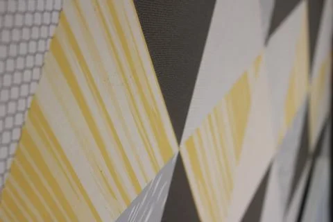 Triangular walls colored orange Stock Photos