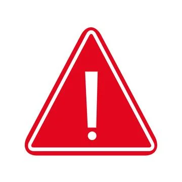 A triangular warning symbol with an exclamation mark. Vector illustration Stock Illustration