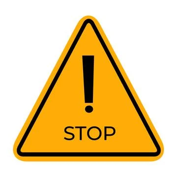 A triangular warning symbol with an exclamation mark. Vector illustration Stock Illustration