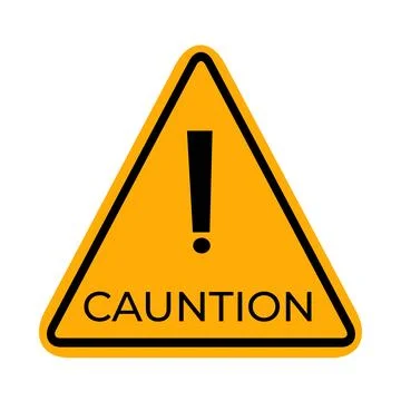 A triangular warning symbol with an exclamation mark. Vector illustration Stock Illustration