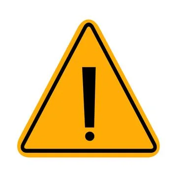 A triangular warning symbol with an exclamation mark. Vector illustration Stock Illustration