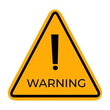A triangular warning symbol with an exclamation mark. Vector illustration Stock Illustration