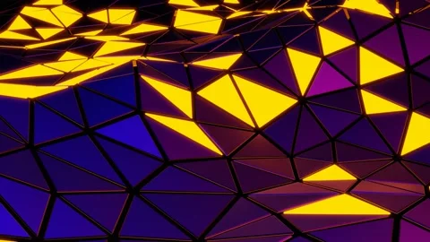 Triangular wave abstract background 3D render Stock Footage 141917379