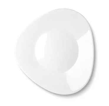 Triangular white plate Stock Photos