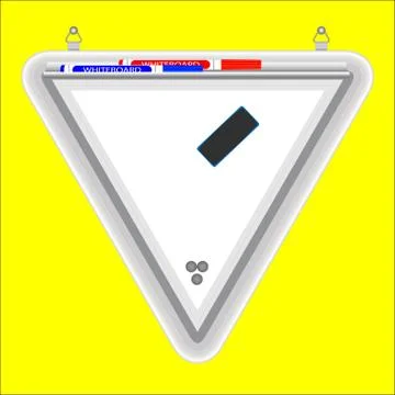 Triangular whiteboard Stock Illustration