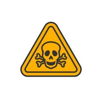 Triangular yellow danger sign Stock Illustration
