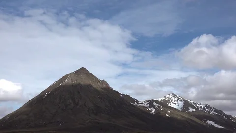 Triangular Yukon Wilderness Peaks Time Lapse Stock Footage 79176412