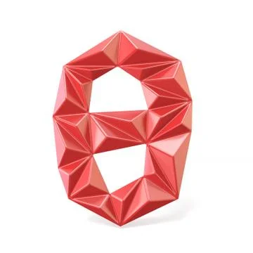 Triangulated font 0 Illustrazione stock