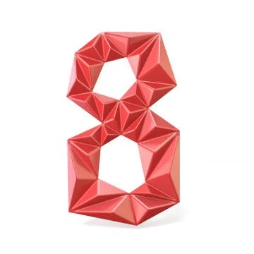 Triangulated font 8 스톡 일러스트