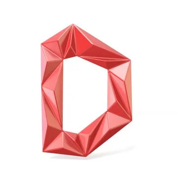 Triangulated font D 스톡 일러스트